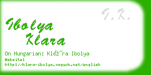 ibolya klara business card